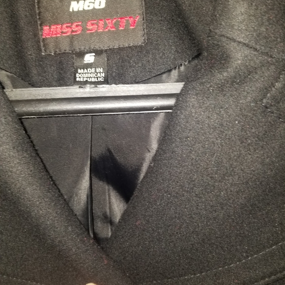 Miss Sixty Women's Black Peacoat - Picture 7 of 10